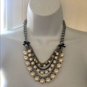 Betsey Johnson Pearl Cluster necklace & earrings